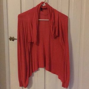 Coral colored cardigan